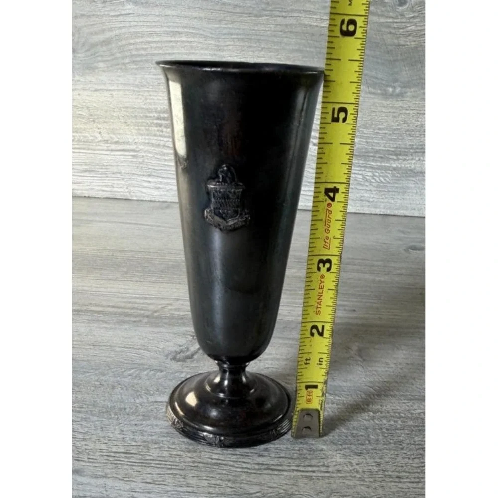 The Stevens Hotel Chicago Goblet / Vase Wallace 0376-14 Silver Soldered 5.5